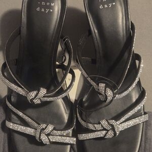 Women's Romy Rhinestone  Heels A New Day B/G Size 8